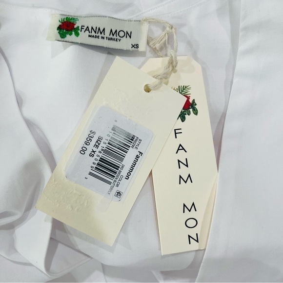 Fanm Mon Larson Butterfly Embroidered Long Sleeve V Neckline Mini Dress NEW $359 - Picture 12 of 14